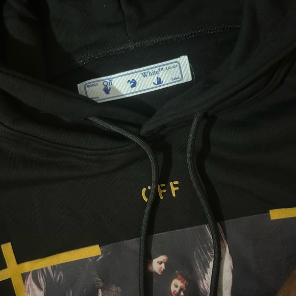 OFF-WHITE Diag Arrow Carav Mercy Skate Hoodie Yllw - Picture 4 of 5